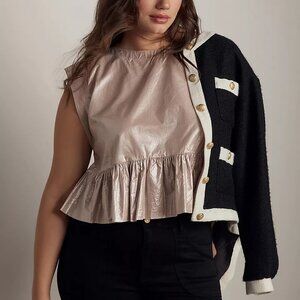 Anthropologie Metallic Bubble Tank